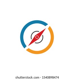 Compass icon Template vector icon illustration design