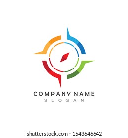 Compass icon Template vector icon illustration design