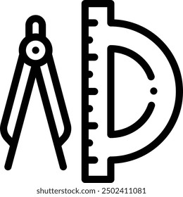 compass icon. Thin Linear Style Design Isolated On White Background