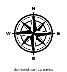 Compass Icon Travel Navigation Symbol Subject Stock Vector (Royalty ...