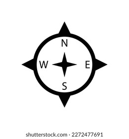 compass icon, travel vector, map illustration