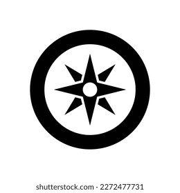 compass icon, travel vector, map illustration