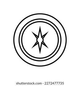 compass icon, travel vector, map illustration