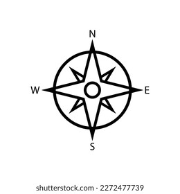 compass icon, travel vector, map illustration
