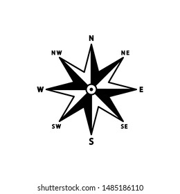 compass icon trendy flat design