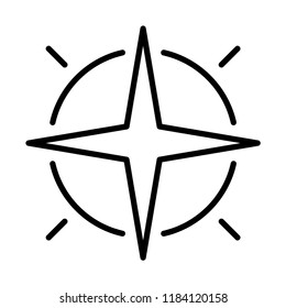 Compass icon in trendy flat style isolated on grey background. Website pictogram. Internet symbol for your web site design, logo, app, UI. Vector illustration, EPS10.