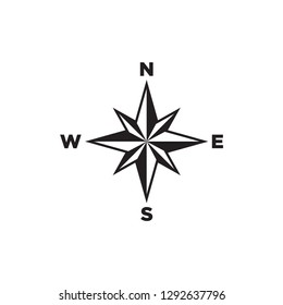 compass icon in trendy flat style 