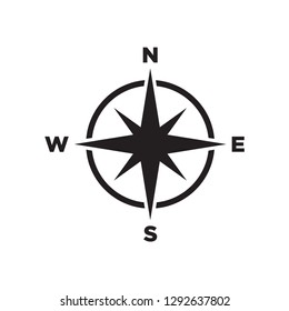 compass icon in trendy flat style 