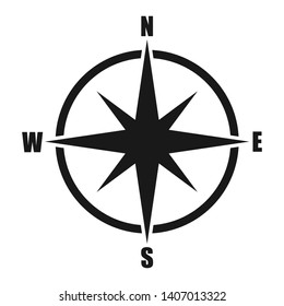 compass icon in trendy flat style - Vector illustration