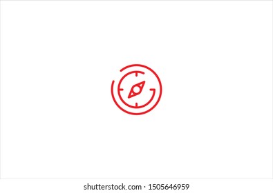 Compass icon in trendy flat style isolated on white background vector illustration