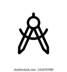 Compass Icon in trendy flat style isolated on grey background. Architecture symbol for your web site design, logo, app, UI. Vector illustration, EPS10.