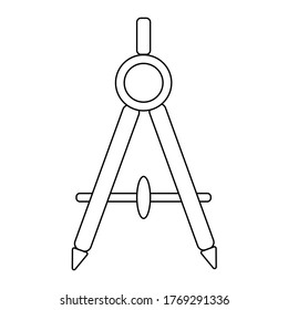 Compass Icon in trendy flat style isolated on grey background