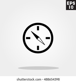 Compass icon in trendy flat style isolated on grey background. Id card symbol for your design, logo, UI. Vector illustration, EPS10.