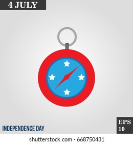 Compass icon in trendy flat style isolated on grey background. Usa independence day symbol for your design, logo, UI. Vector illustration, EPS10.