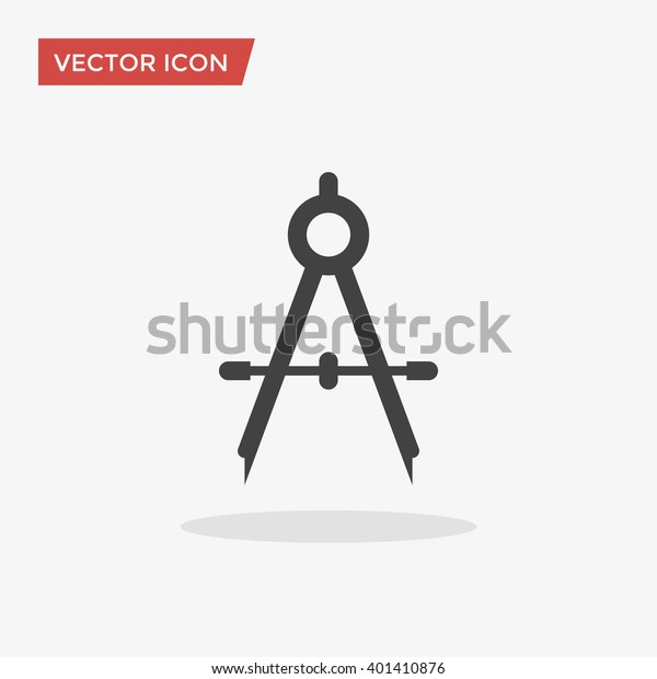 Compass Icon in trendy flat style\
isolated on grey background. Architecture symbol for your web site\
design, logo, app, UI. Vector illustration,\
EPS10.