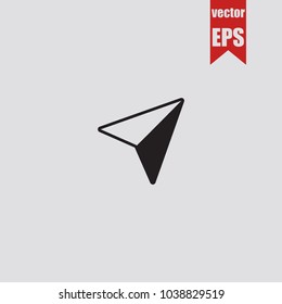 Compass icon in trendy isolated on grey background.Vector illustration.