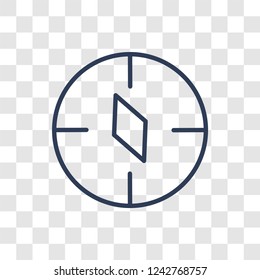 Compass icon. Trendy linear Compass logo concept on transparent background from Maps and Locations collection