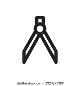 Compass icon in trendy outline style design. Vector graphic illustration. Vector file. EPS 10.