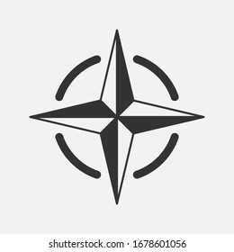 Compass Icon In Trendy Style Isolated Background