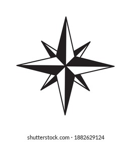 Icono De Compass En Un Fondo Aislado De Estilo Moderno. color editable en fondo blanco
