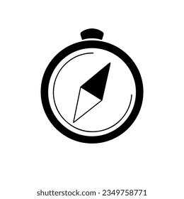 Compass Icon, True Black Icon