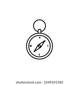 A compass icon typically represents navigation, direction, and orientation, often featuring a circular shape with a needle pointing towards the four cardinal directions (north, south, east, and west).