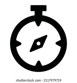 compass Icon. User interface Vector Illustration, As a Simple Vector Sign and Trendy Symbol in Line Art Style, for Design and Websites, or Mobile Apps,