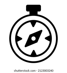 compass Icon. User interface Vector Illustration, As a Simple Vector Sign and Trendy Symbol in Line Art Style, for Design and Websites, or Mobile Apps,