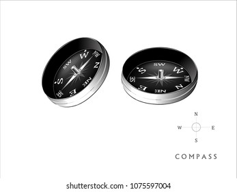 Compass icon vector.