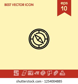 Compass icon vector