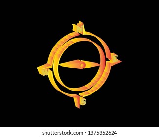 Compass Icon Vector. - Vector
