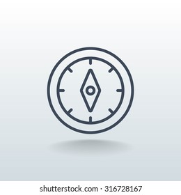 Compass icon vector