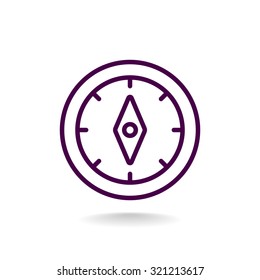 Compass icon vector