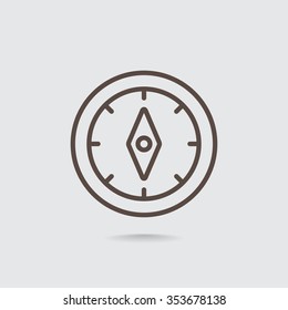 Compass icon vector
