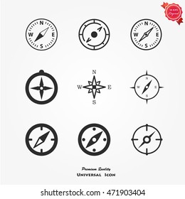 vetor de ícone de bússola