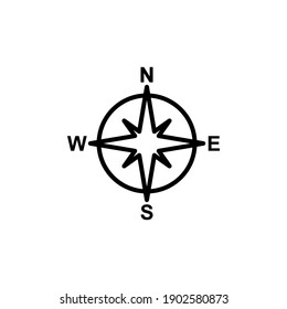 Compass icon vector. arrow compass icon vector