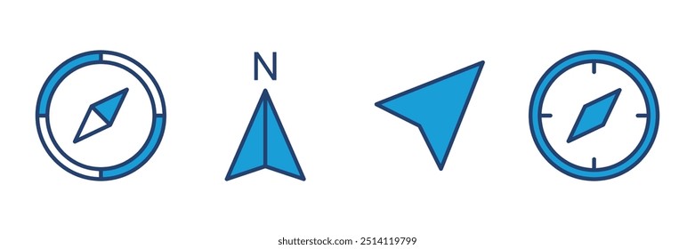 ícone de bússola vetor. seta ícone de bússola vetor
