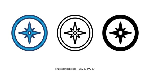 Compass icon vector. arrow compass icon vector