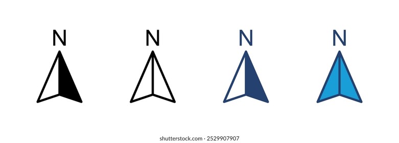 ícone de bússola vetor. seta ícone de bússola vetor