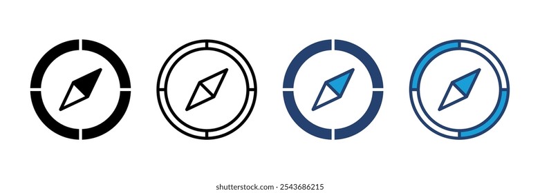 ícone de bússola vetor. seta ícone de bússola vetor