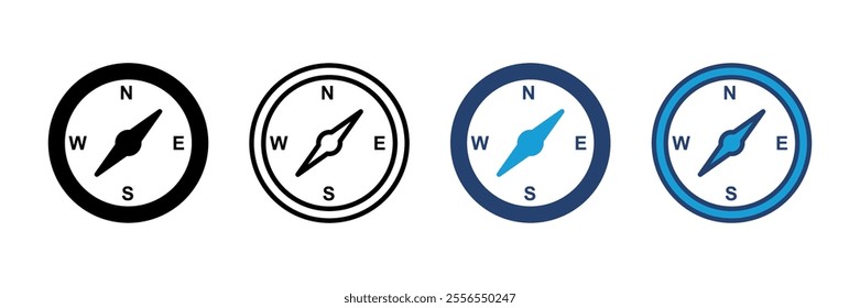 Compass icon vector. arrow compass icon vector