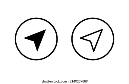 Compass icon vector. arrow compass icon sign and symbol