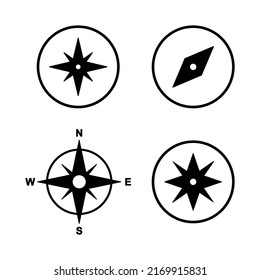 Compass icon vector. arrow compass icon sign and symbol