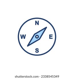 Compass icon vector. arrow compass icon sign and symbol