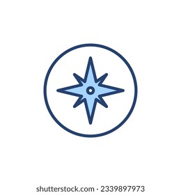 Compass icon vector. arrow compass icon sign and symbol