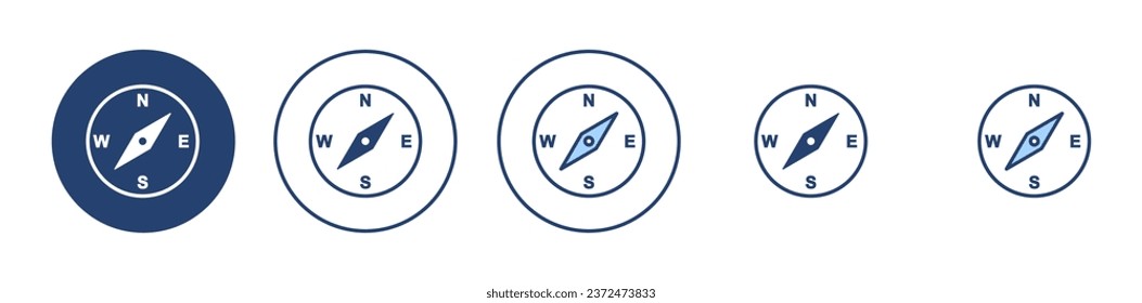 Compass icon vector. arrow compass icon sign and symbol
