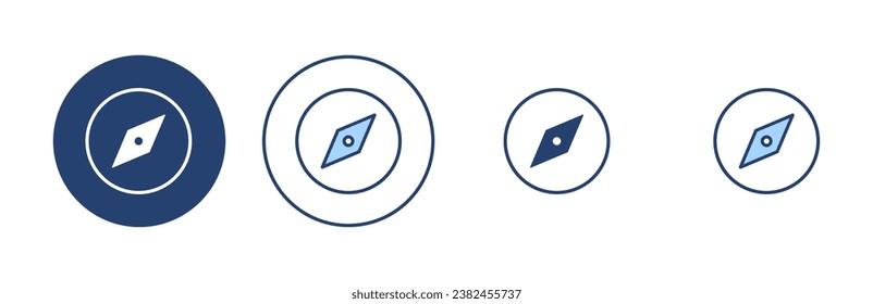 Compass icon vector. arrow compass icon sign and symbol
