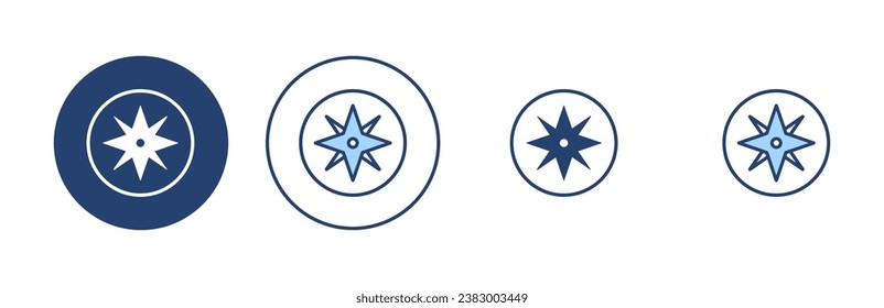 Compass icon vector. arrow compass icon sign and symbol