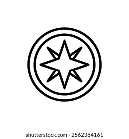 Compass icon vector. arrow compass icon sign and symbol