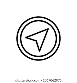 Compass icon vector. arrow compass icon sign and symbol